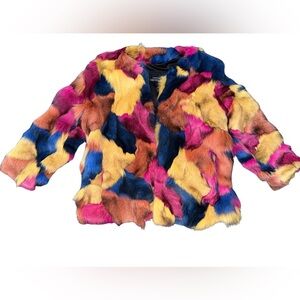 Bloomingdale's Multicolor Faux Fur Coat